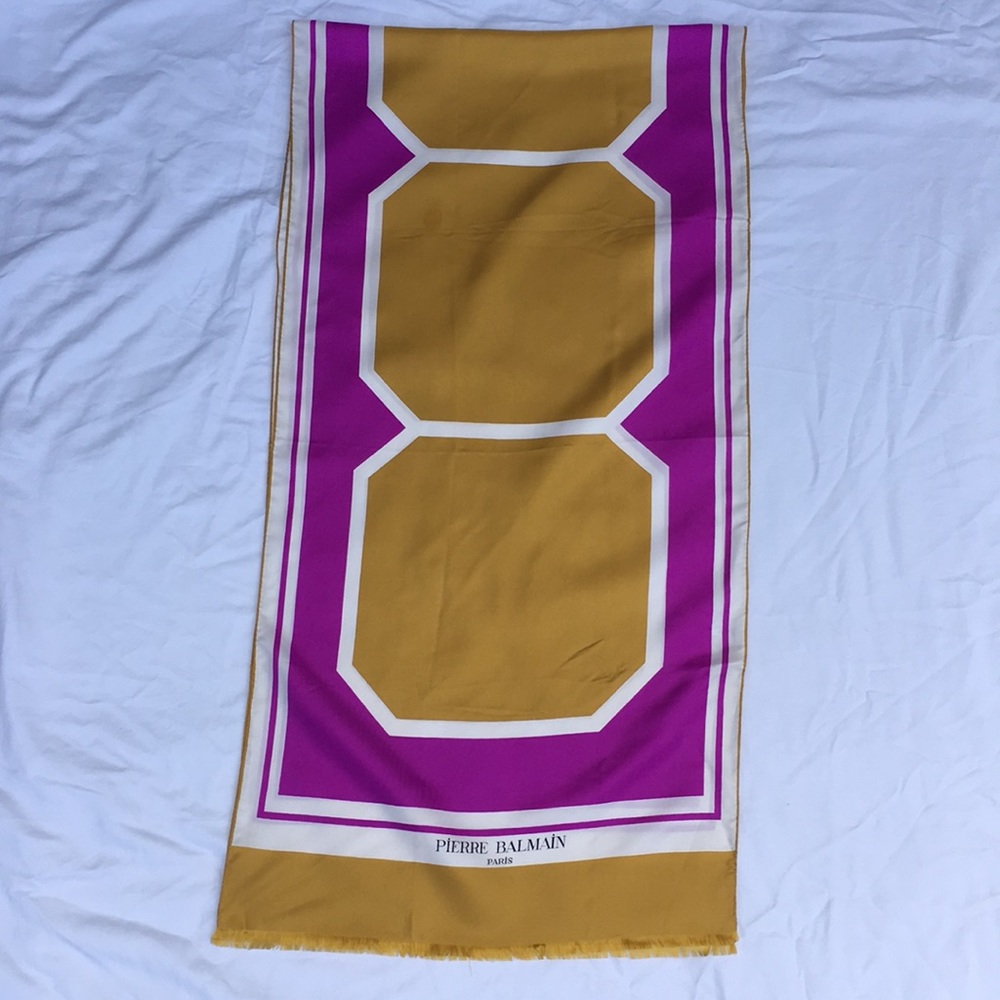 Vintage Pierre Balmain Paris Silk Scarf
